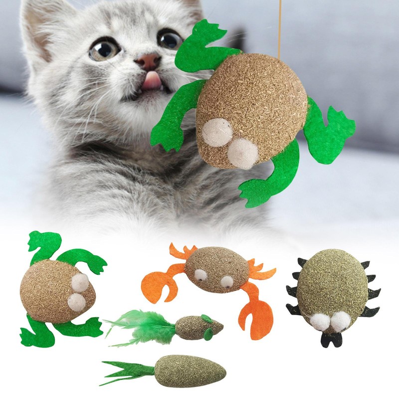 Catnip Cats Toy Cartoons Edible Catnip Balls Safety Healthy Cat Mint Cats Molar