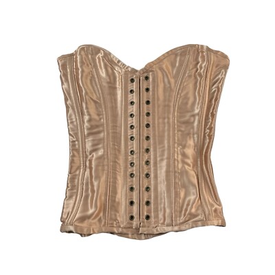 Shocking The House Corset Bustier Laceup Top Silk Satin Size 24 Designer Rare