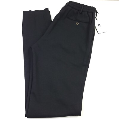 PT Torino Double Face Slim Fit Black Jogger Pants Mens (Italy 54) 38 X Unhemmed