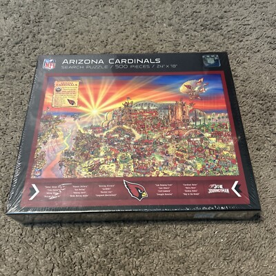 Arizona Cardinals NFL Search Adventure Puzzle 500 Pieces 24''X18 BRAND NEW SEALED