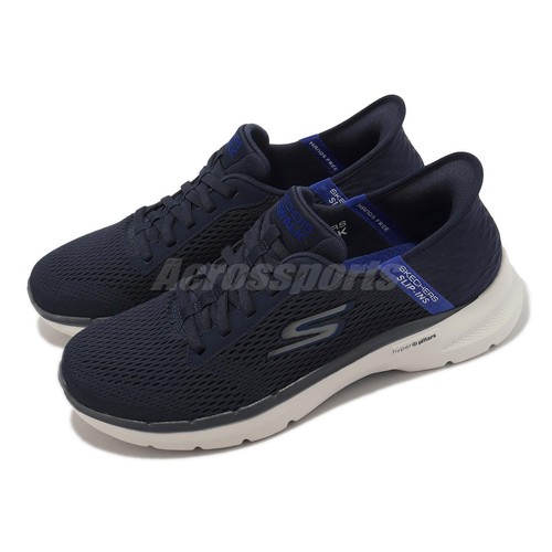 

Skechers Go Walk 6-Free Hand Slip-Ins Темно-синие мужские повседневные туфли 216279-NVBL, Серый, Go Walk 6-free Hand Slip-ins