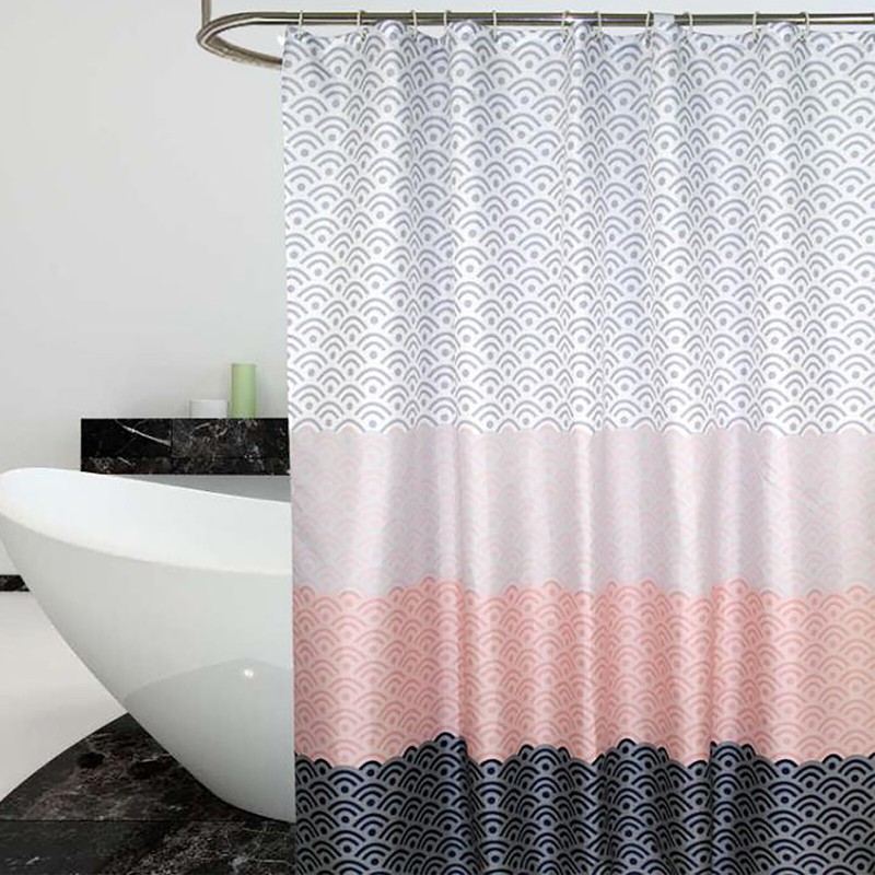 Bathroom Shower Curtain Rings Hooks Sets Wifi Floral Polyester