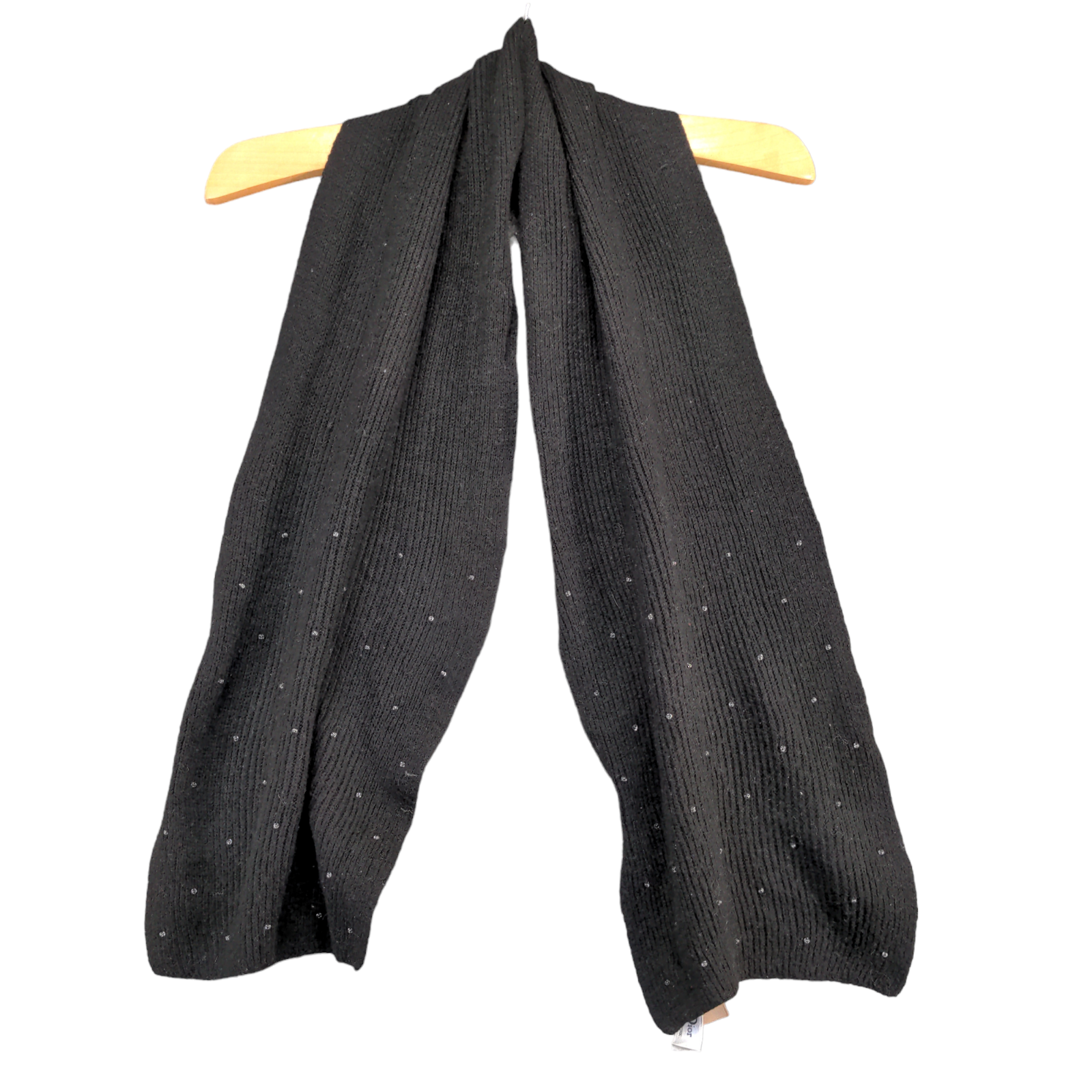 Christian Dior Womens Scarf Black 9x51.5 100% Acrylic Soft Warm | eBay