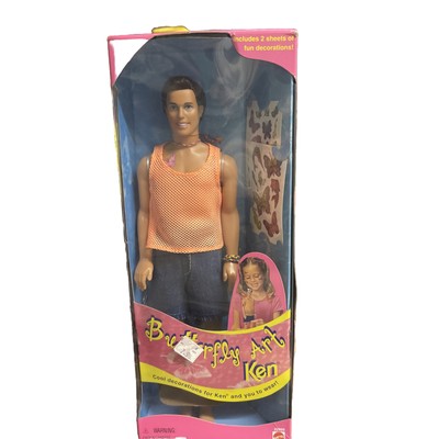 BANNED  RARE  1998 Ken Butterfly Art Barbie Doll #22995 NEW w/tattoos