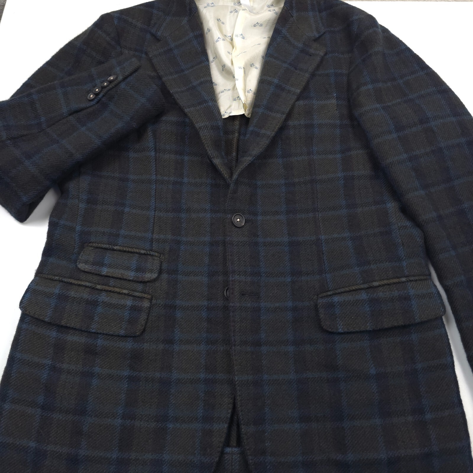 Pre-owned Massimo Alba $1775  Moon Rock Wool Tweed Blazer Jacket Mens Us 38r (italy 48r) In Green