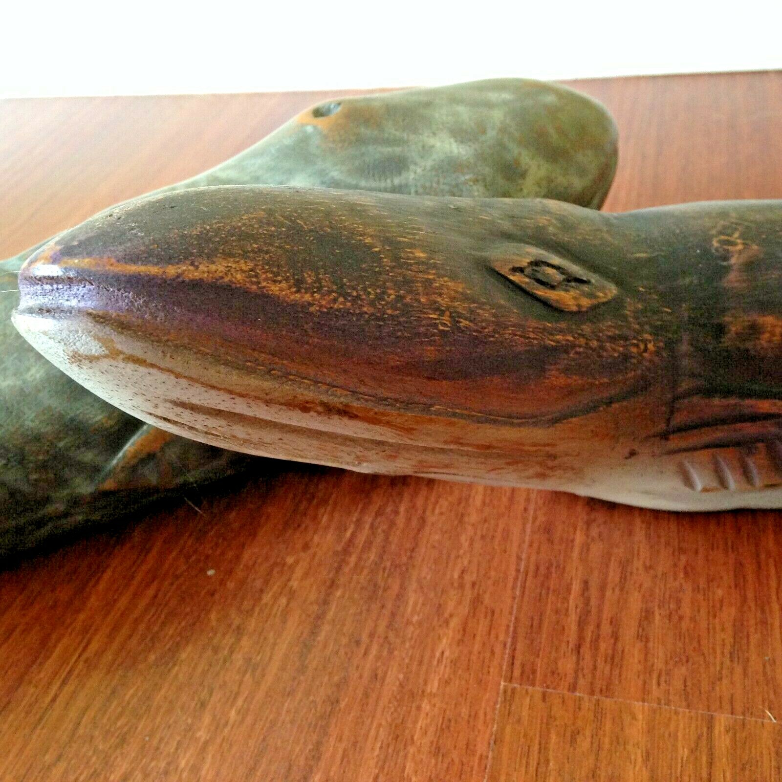 Bamboo Root Fin Whale nautical home decor
