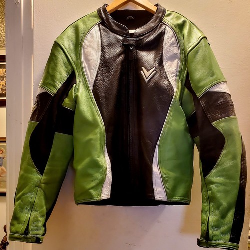 Frank Thomas Leathers Motorcycle Jacket Size UK 46 XL LIME Frank Thomas Leathers Motorcycle Jacket Size UK 46 XL LIME