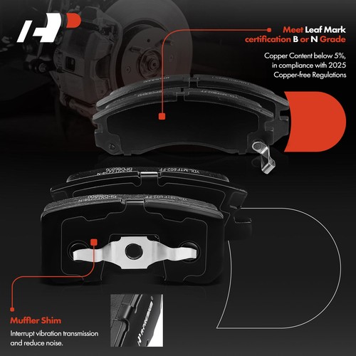 12x Front & Rear Drilled Brake Rotor & Brake Pad for Mitsubishi Lancer 2009-2015