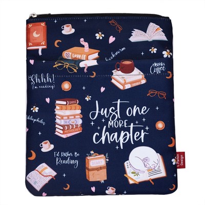Just One More Chapter, Book Sleeve with Zipper and Front Pocket, Book Covers ...