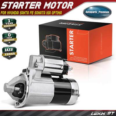 Starter Motor for Kia Magentis Optima Hyundai Santa Fe Sonata 1.2kW/12 V CW 8T