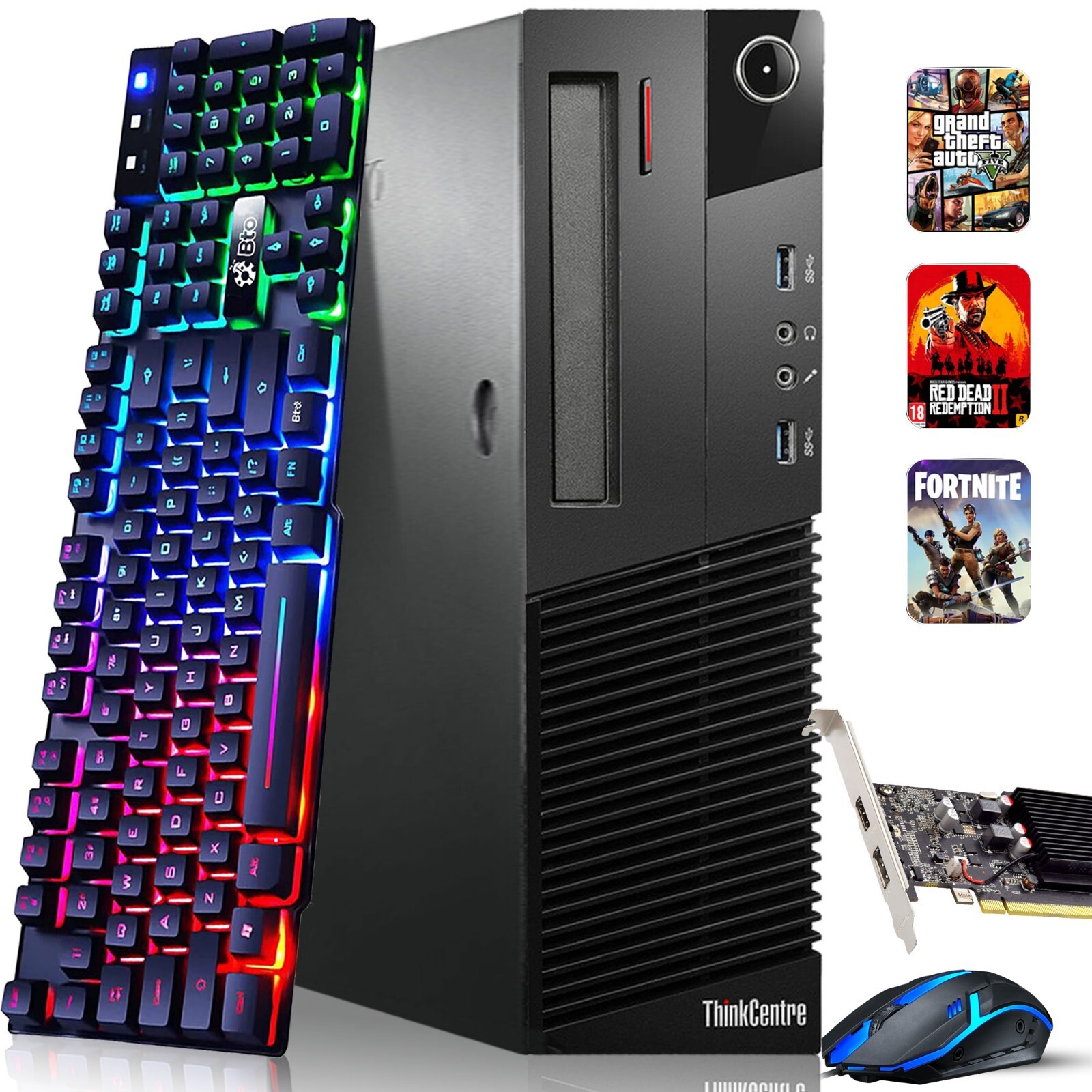 Diginnos MagnateIM i5-8400 mメモリ8GB Win11 Lenovo Gaming Desktop Tower PC i5-6500 64GB 2TB SSD 2TB HDD