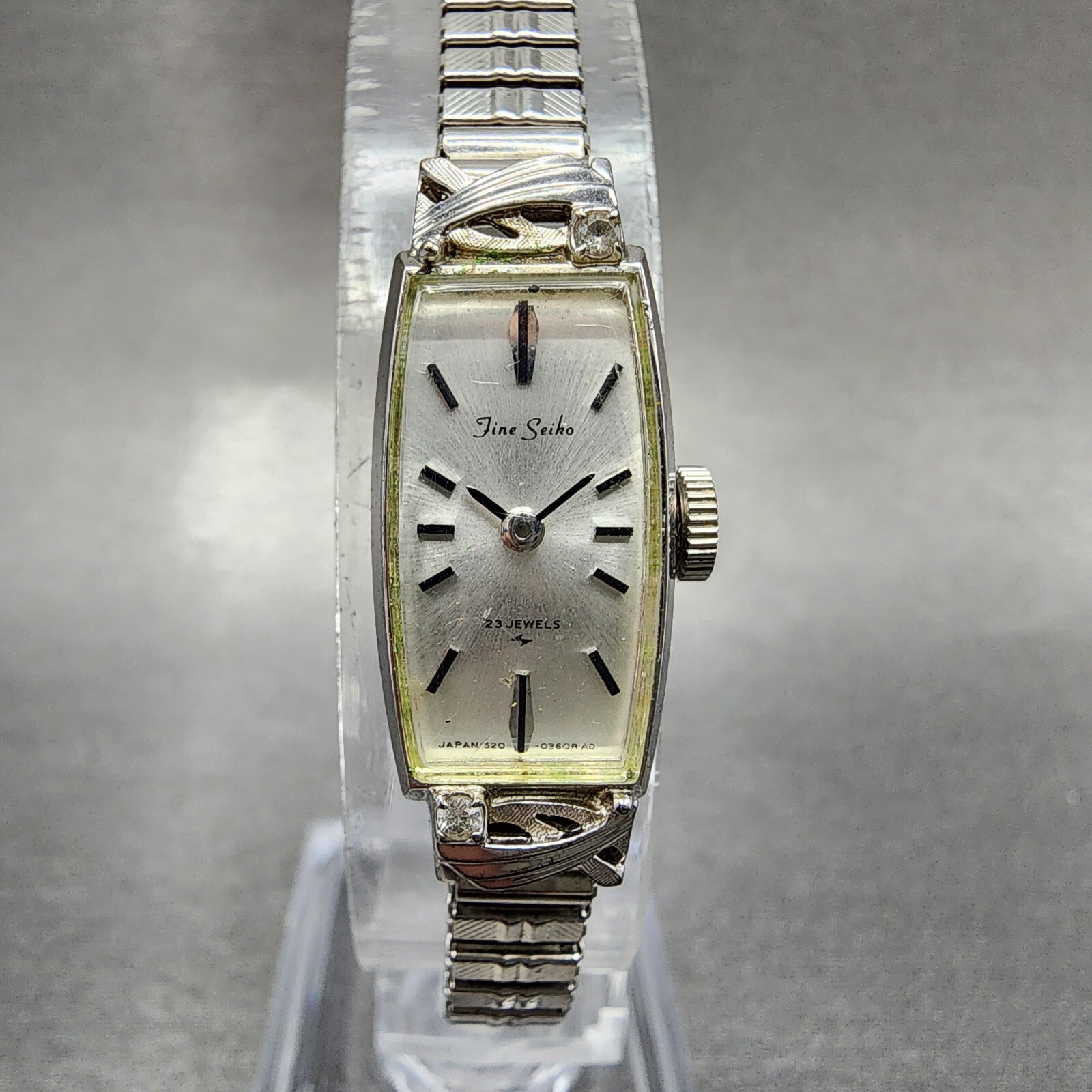 ジャンク Fine Seiko 1520-3270 14K WG ファイン セイコー 23石 