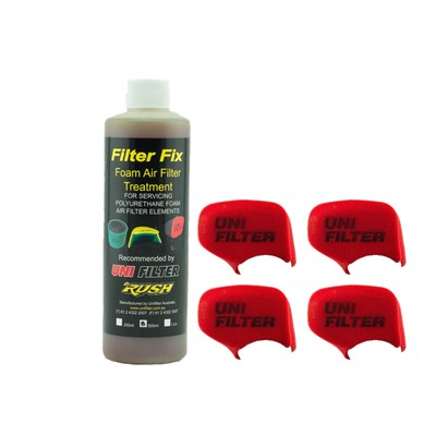 4 x UNIFILTER TJM(LHS Fit) Ram Head Cover Snorkel PreCleaner Filter & Filter Oil