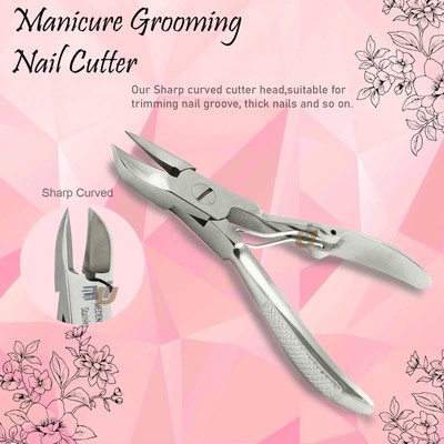 Manicure Best Toenail Cutter Sharp Curved Tip Fingernail Trimming Clipper 4''