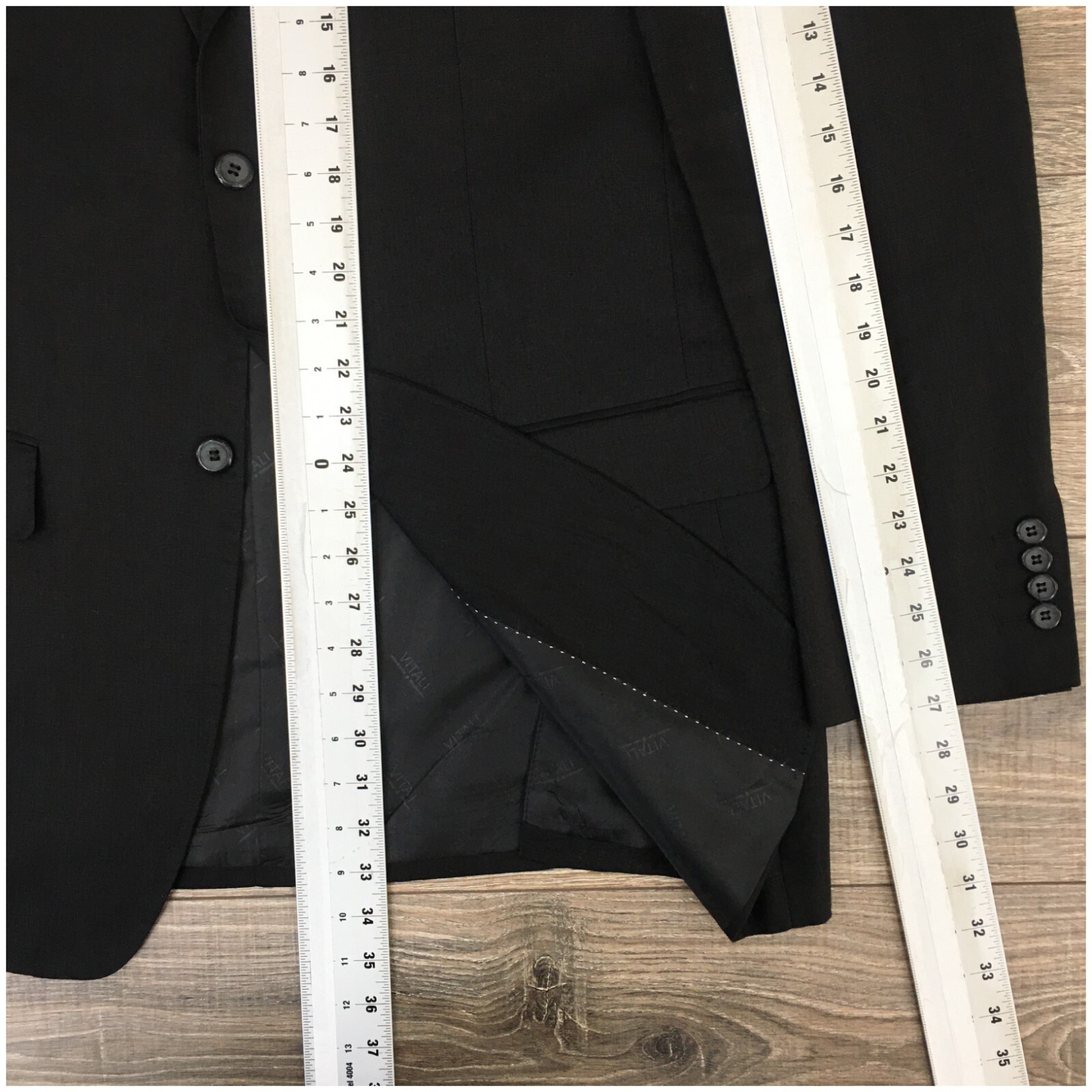 Vitali Mens Blazer Sport Coat Two Button Jacket Linen Size 44L Casual Suits