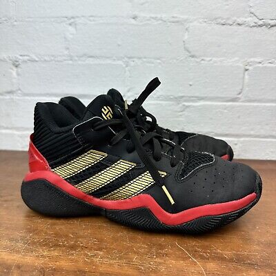 Adidas Shoes Youth 6 Harden Stepback Basketball Sneakers FV4684 Black Leather