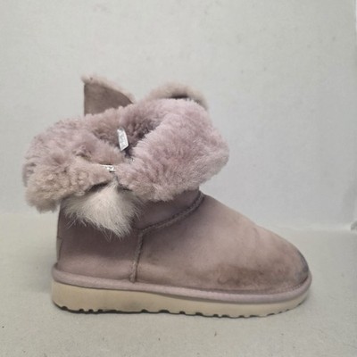 UGG S/N 1017502 IRINA  WOMENS SUEDE LEATHER FAUX FUR LINED BOOTS PINK UK6.5 EU39