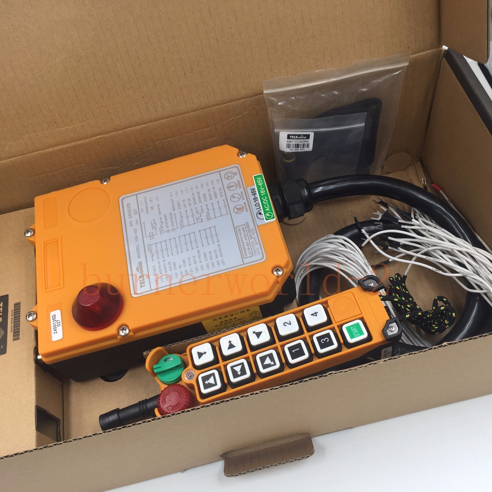 F2410D 10 channels 2 speed Overhead Crane Radio Remote Control