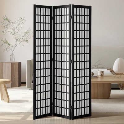 VEVOR Room Divider, 3 Panel Japanese Room Divider, Wood Foldin...