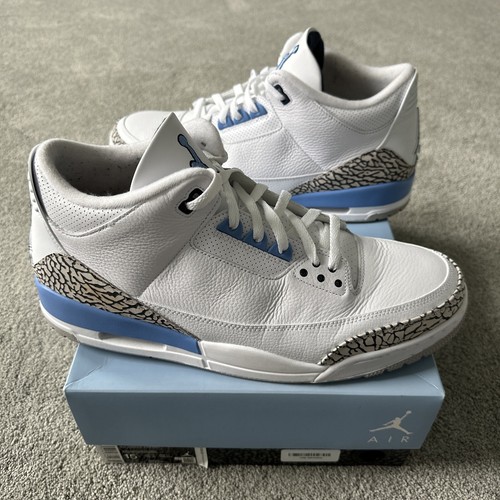 air jordan 3 unc retro white valor blue