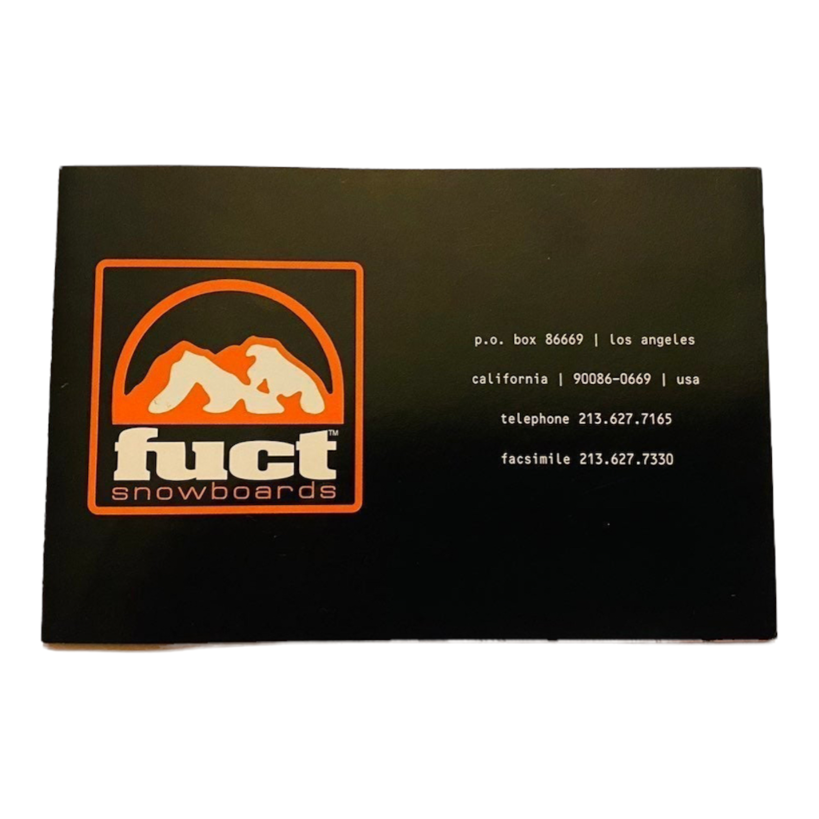 VTG 1999-2000 FUCT Streetwear Catalog for Snowboards!? RARE!