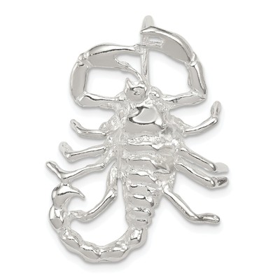 Sterling Silver Scorpion Charm Pendant Scorpio Jewelry 33 X 24mm 