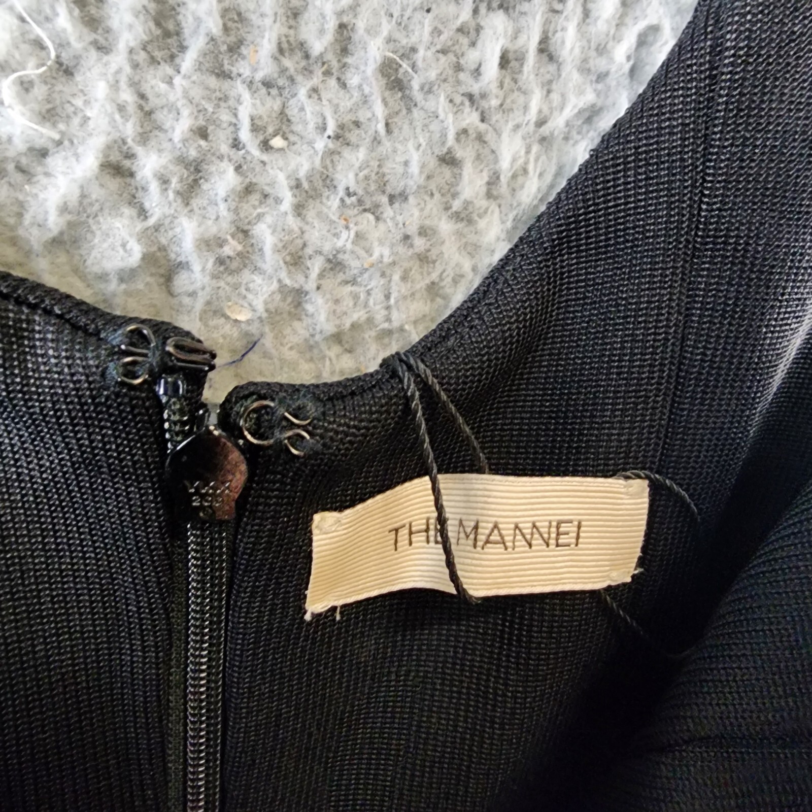The Mannei Wishaw Maxi Dress Women's 36 Black Square Neck Sleeveless Zip Closure - Picture 9 of 17