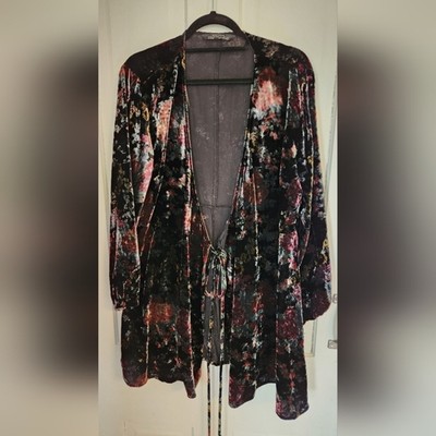 Zara Velvet Kimono Duster *Blogger Favorite* size XXL