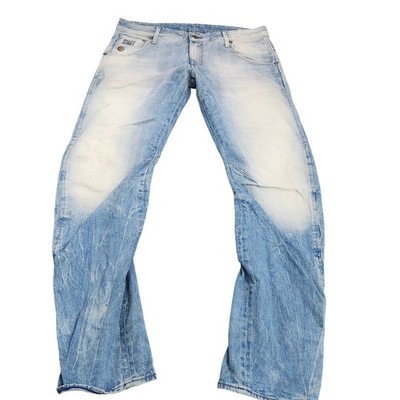 G-Star Raw GS01 Light Wash 3D Tapered Twisted Seam Denim Jeans Mens 34x31