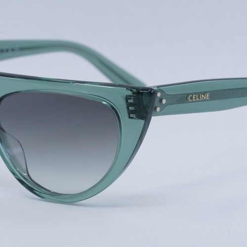 Pre-owned Celine Cl40228i 93b Transparent Sage/grey Gradient 56-17-140 Sunglasses