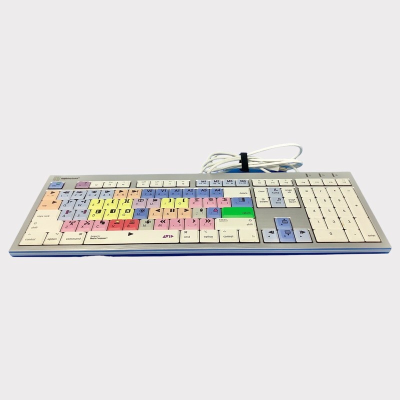 Avid Media Composer Slim Line PC LogicKeyboard Keyboard Soft Touch Dual USB 2