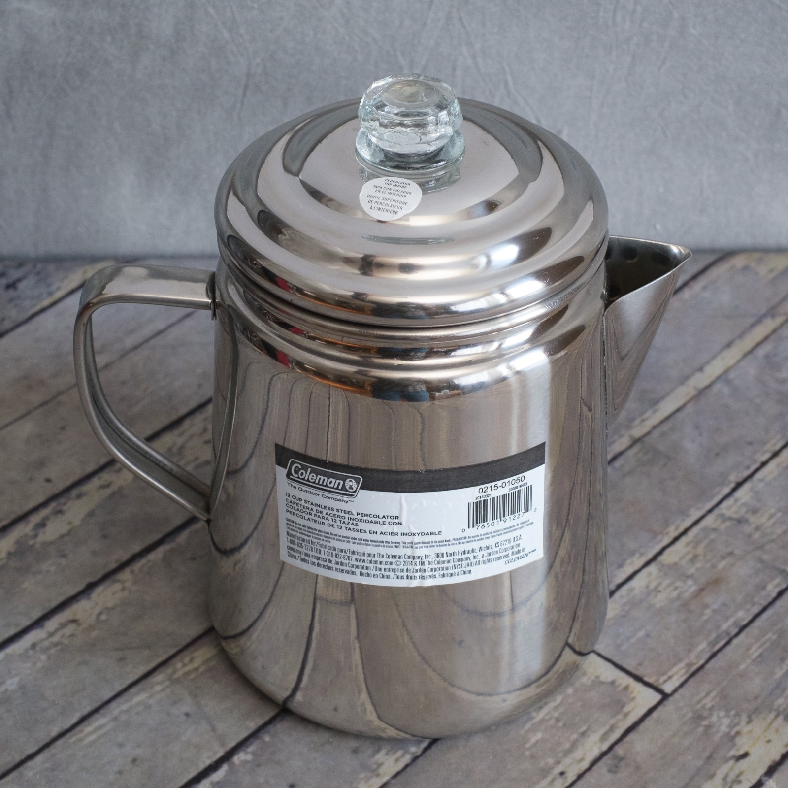 COLEMAN 12 Cup Stainless Steel Coffee Percolator Camp Stovetop