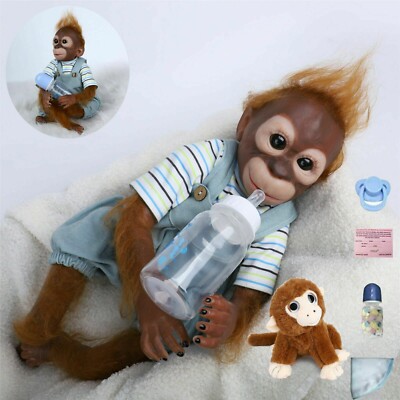 20'' Reborn Dolls Baby Handmade Monkey Realistic Soft Vinyl Silicone Newborn Gift