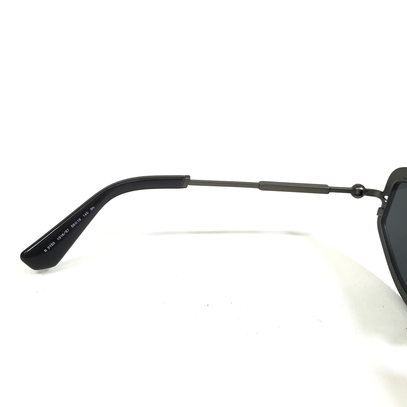 Pre-owned Burberry Sunglasses B3150 1316/87 Matte Gray Abstract Aviators With Gray Lenses