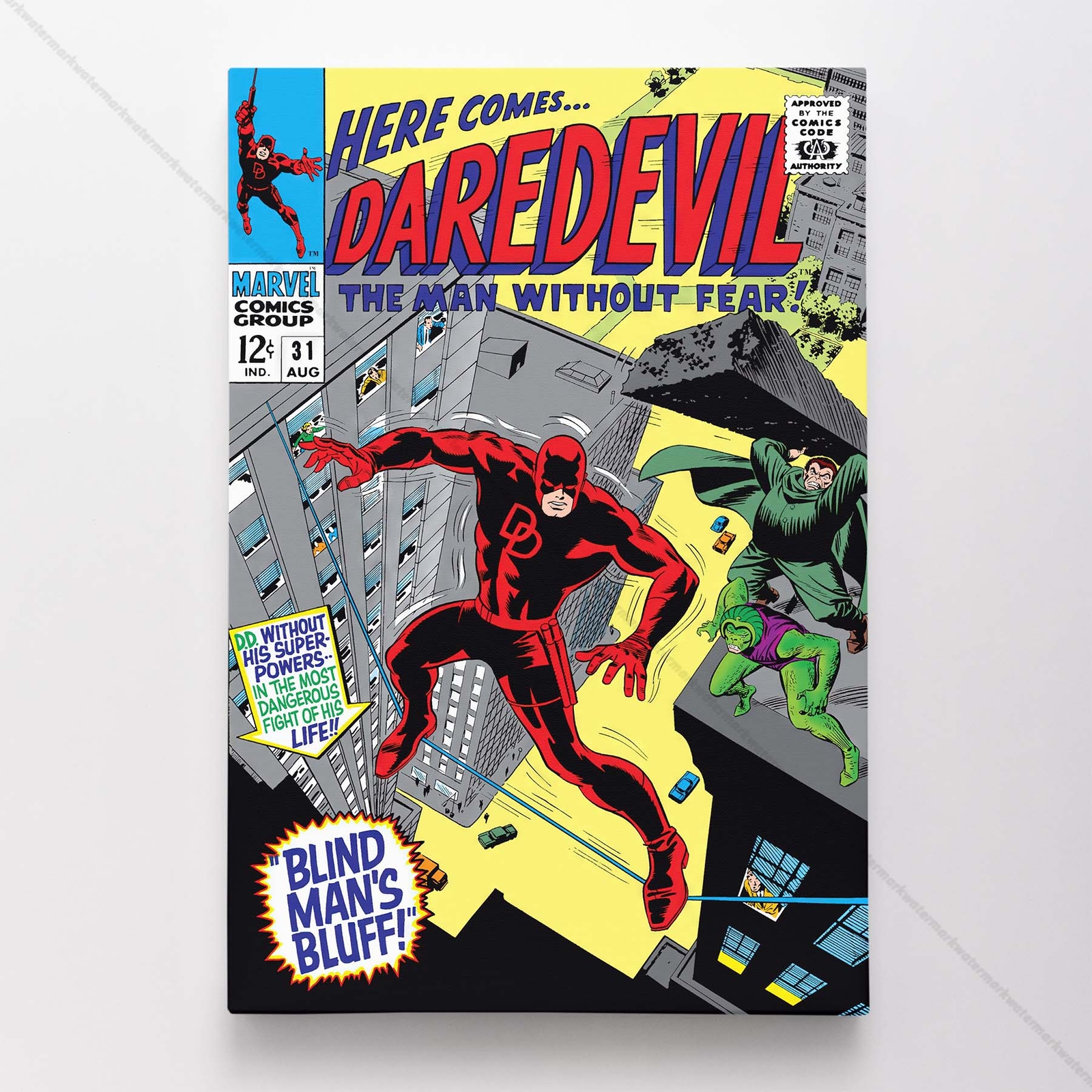 Daredevil Poster Canvas Vol 1 #31 Comic Book Art Print