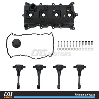  Valve Cover w/ Gasket & Ignition Coil  for 07-12 Nissan Altima Sentra SE-R 2.5L