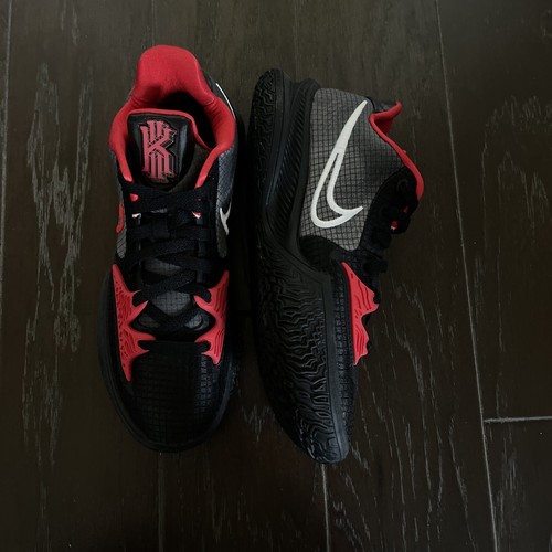 Size 8 - Nike Kyrie Low 4 Bred Black/White/University Red | eBay