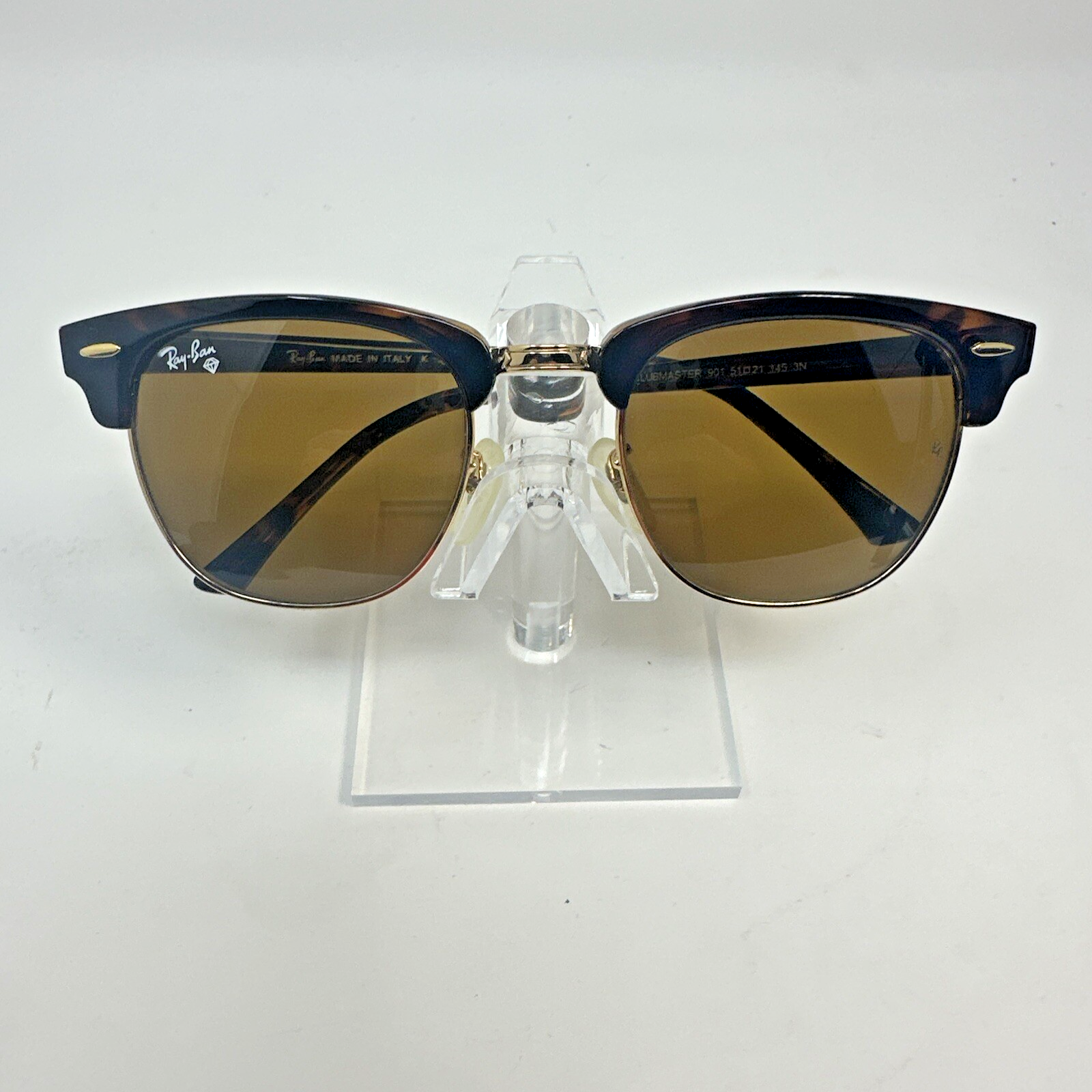 小物 Ray-Ban Bausch&Lomb CLUBMASTER RAY-BAN USA BAUSCH & LOMB Clubmaster 51mm Black Gold G-15