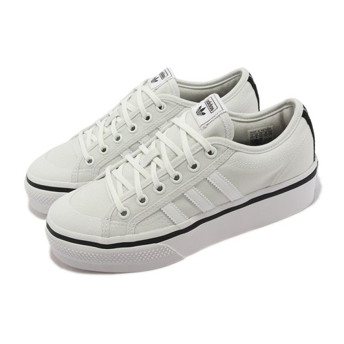 

Adidas Originals Nizza Platform W Серо-белые женские повседневные туфли на платформе GW3870, Grey, Nizza Platform W