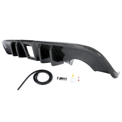 Carbon Look For Nissan 370Z Coupe 2009-2020 Rear Bumper Lip Valance Diffuser PP