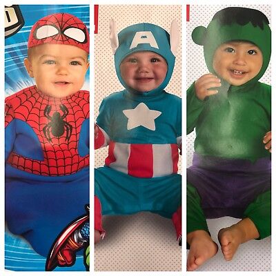 Marvel Baby Infant Costume Spider-man or Hulk 