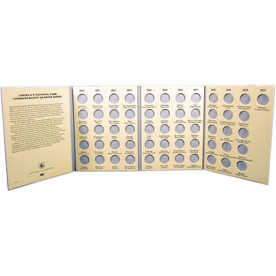 2010-2021 National Park Quarter 56 Coin Set BU Clad 25c with Folder