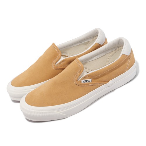 Vans Vault OG Slip-On 59 Lx Suede Yellow White Men Unisex Casual VN0007QEYLW