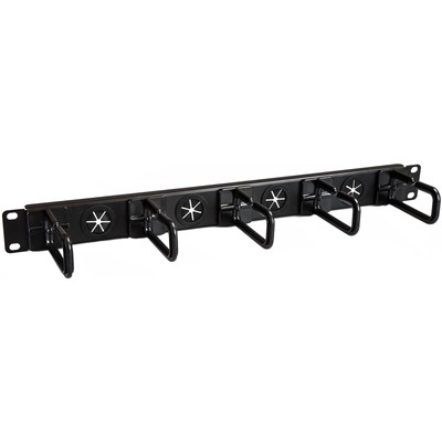 1u 19'' Cable Management Organizer D Ring Hook Network/server Rack Cord Manager D