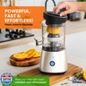 Eurolux Electric Citrus Juicer Stainless Steel | Premium Hands-Free One-Touch Orange Juice Squeezer for Oranges, Lemons, and Limes | Quiet Operation, Easy to Clean, Countertop Small Kitchen Appliance