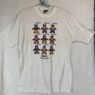 Hersheys Chocolate Extra Large T-shirt XL Kisses bear single stitch USA Vintage