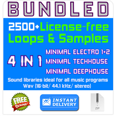 MINIMAL 4 IN1  | 2500 Premium Sound Loops WAV For Fruity FL & All DAW