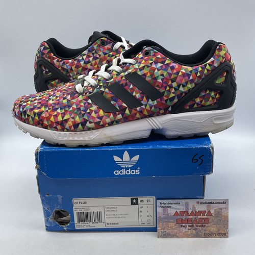 Size 9.5 - adidas ZX Flux Prism Black Pink White Purple Size 9.5 - adidas ZX Flux Prism Black Pink White Purple