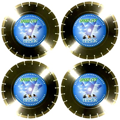 4Pk-14'' Concrete Brick Block Rooftile Stone Asphal12.9MM Seg Diamond Blade**BEST