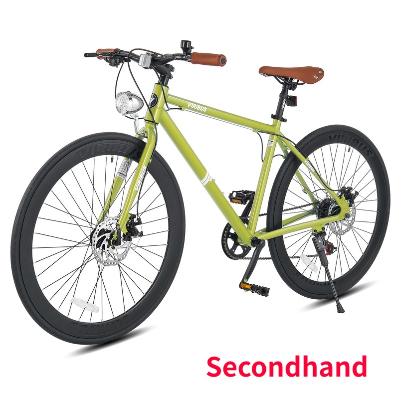 Secondhand Vintage Hybrid Bike 700c Dual Disc Brake 7 Speeds Shimano Derailleur